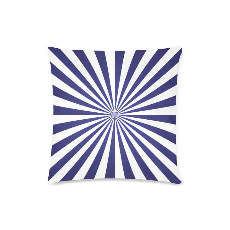 Blue Spiral Custom Zippered Pillow Case 16"x16" (one side)