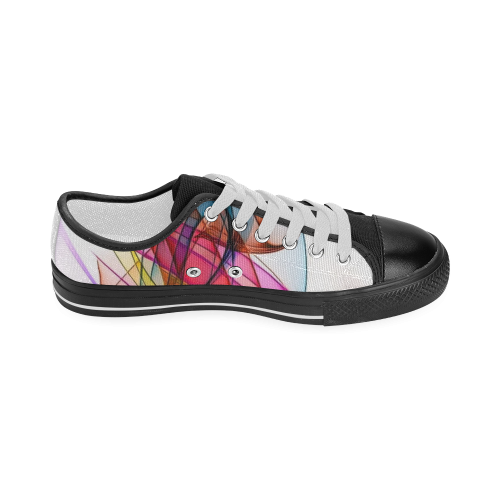 Summer Color Patter by Nico Bielow Women's Classic Canvas Shoes (Model 018)
