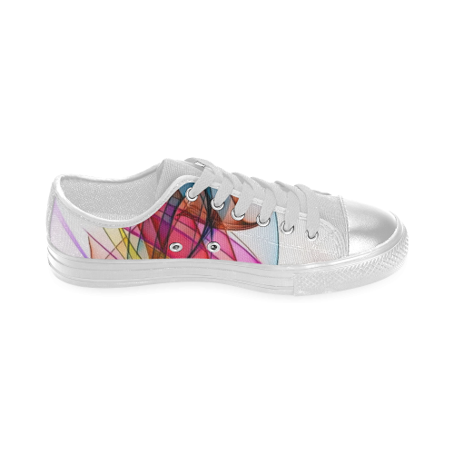 Summer Color Pattern by Nico Bielow Women's Classic Canvas Shoes (Model 018)