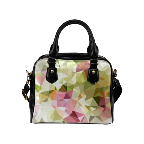 Low Poly Pastel Flower Shoulder Handbag (Model 1634)