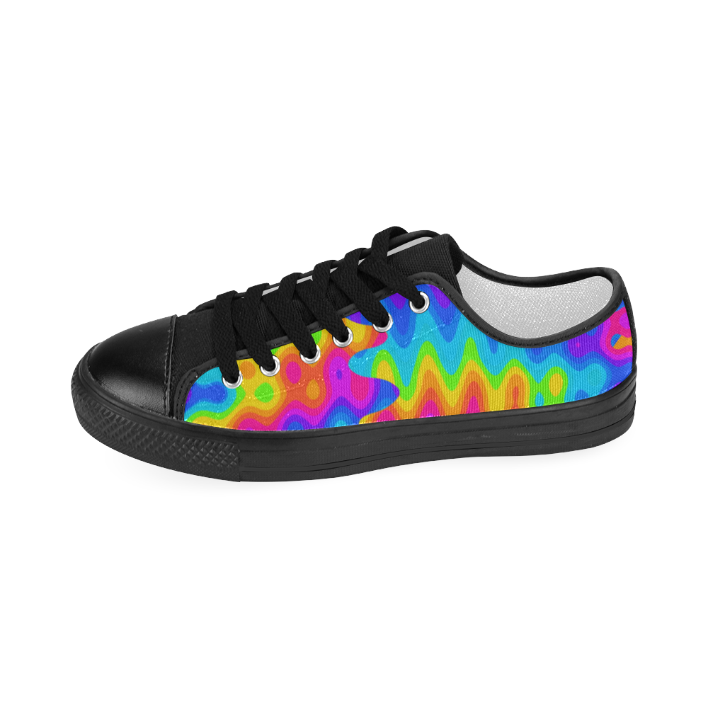 Amazing Acid Rainbow Women's Classic Canvas Shoes (Model 018)