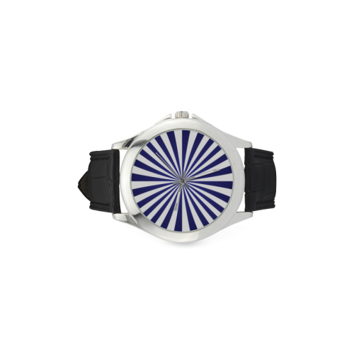 Blue Spiral Women's Classic Leather Strap Watch(Model 203)