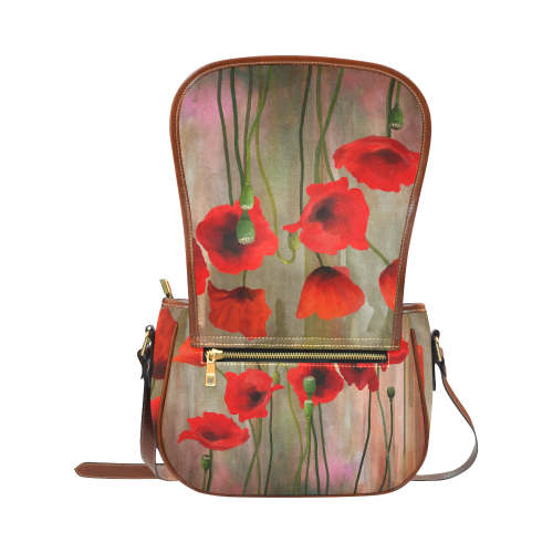 Poppies Saddle Bag/Large (Model 1649)