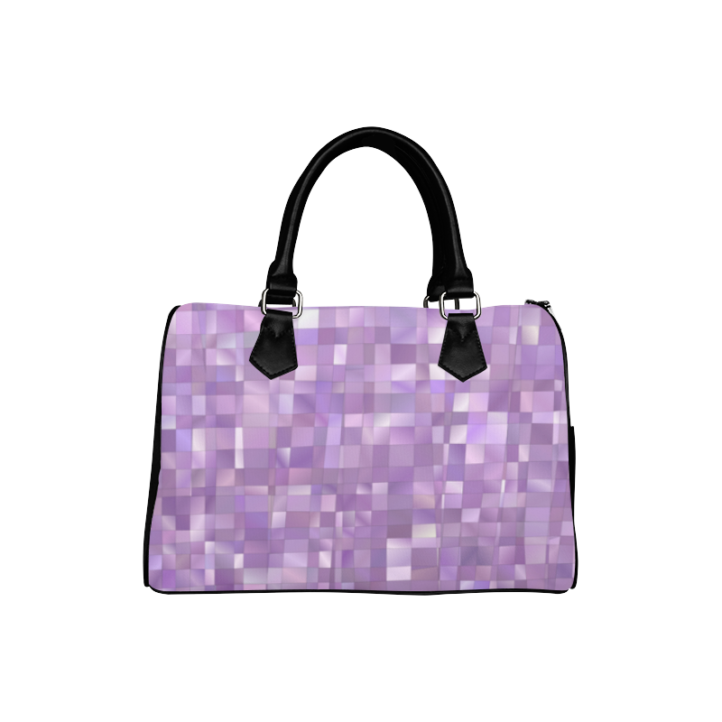 Purple Pearl Mosaic Boston Handbag (Model 1621)