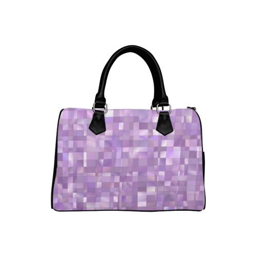 Purple Pearl Mosaic Boston Handbag (Model 1621)