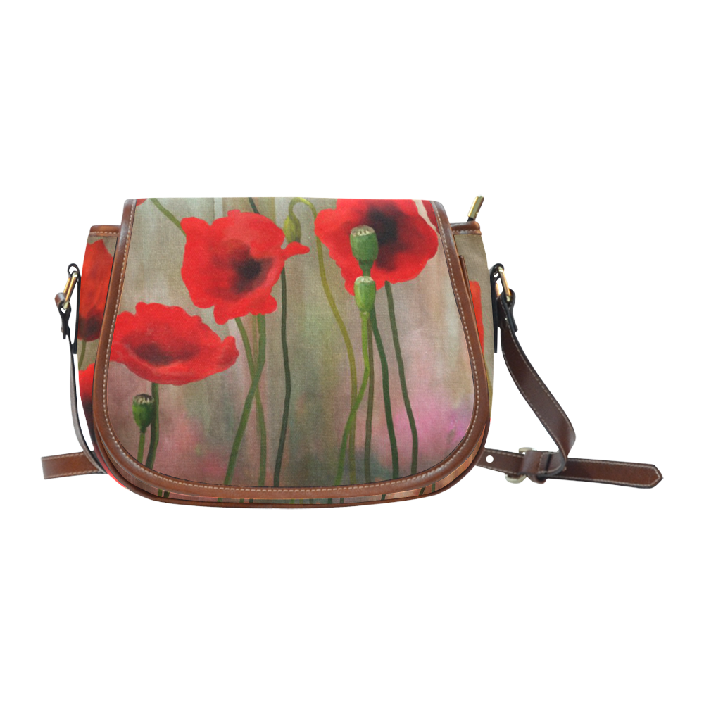 Poppies Saddle Bag/Large (Model 1649)
