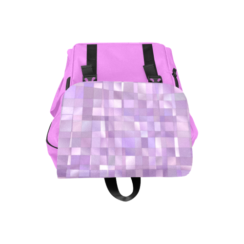 Purple Pearl - Mosaic Casual Shoulders Backpack (Model 1623)