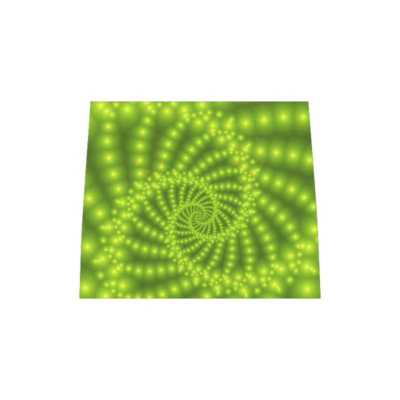 Glossy Lime Green  Beads Spiral Fractal Boston Handbag (Model 1621)