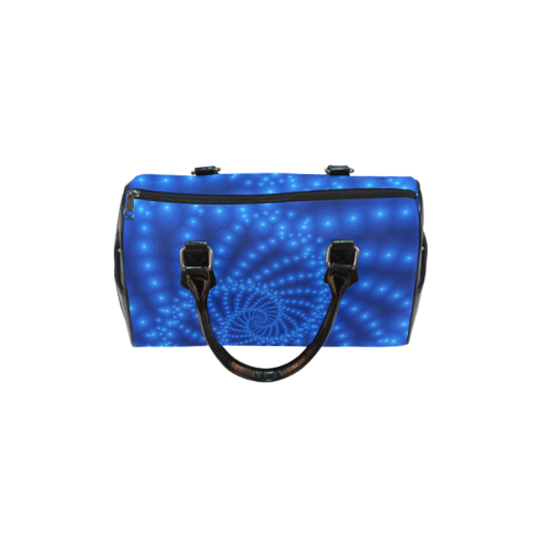 Glossy Royal Blue Beads Spiral Fractal Boston Handbag (Model 1621)