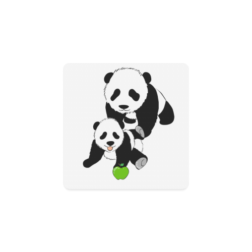 Mother and Baby Panda Square Coaster