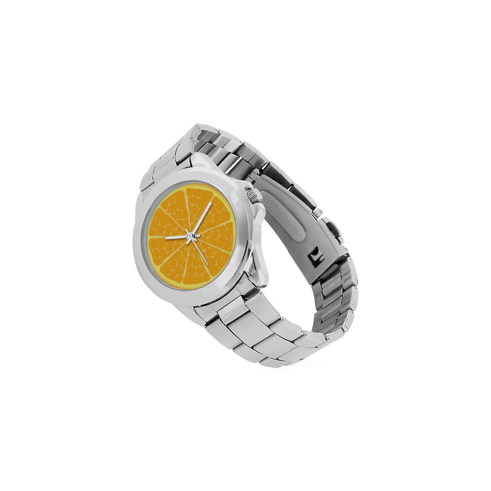 orange Unisex Stainless Steel Watch(Model 103)