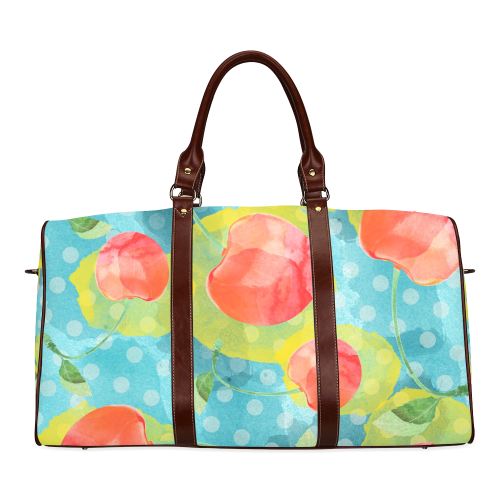 Cherries Waterproof Travel Bag/Large (Model 1639)