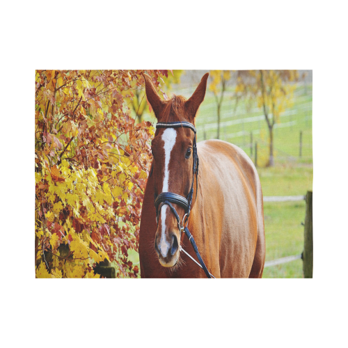 Autumn Horse Cotton Linen Wall Tapestry 80"x 60"