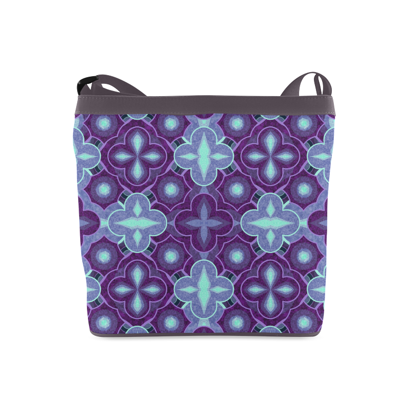 Purple blue pattern Crossbody Bags (Model 1613)