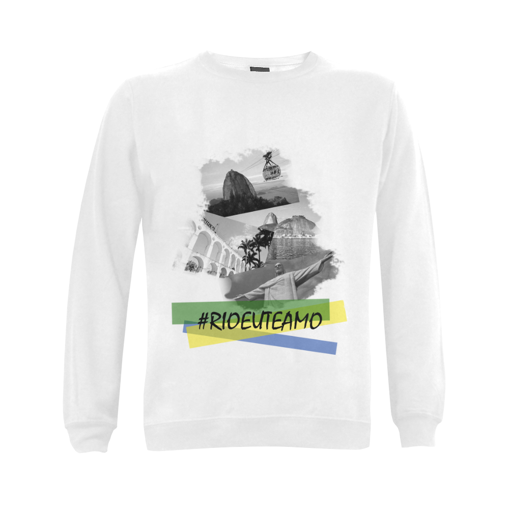 I Love Rio Gildan Crewneck Sweatshirt(NEW) (Model H01)
