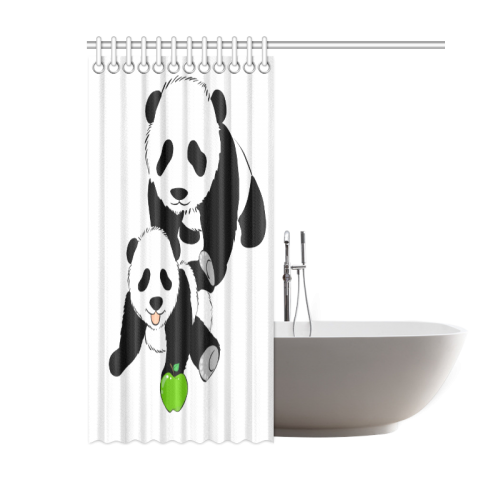 Mother and Baby Panda Shower Curtain 60"x72"