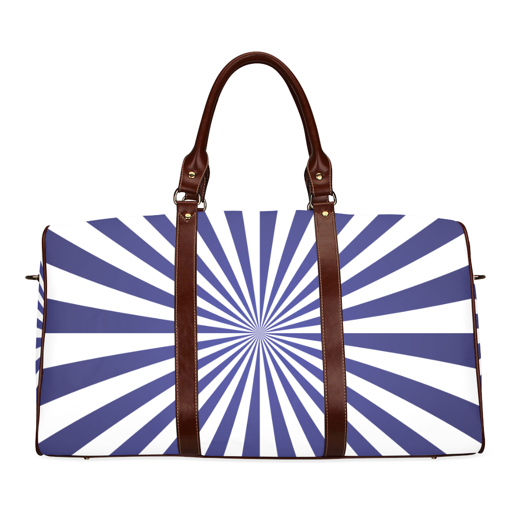 Blue Spiral Waterproof Travel Bag/Large (Model 1639)