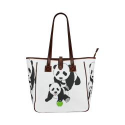 Mother and Baby Panda Classic Tote Bag (Model 1644)