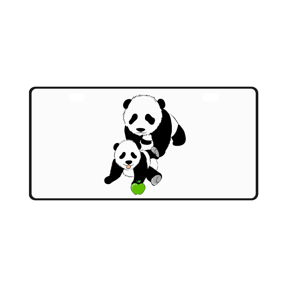 Mother and Baby Panda License Plate