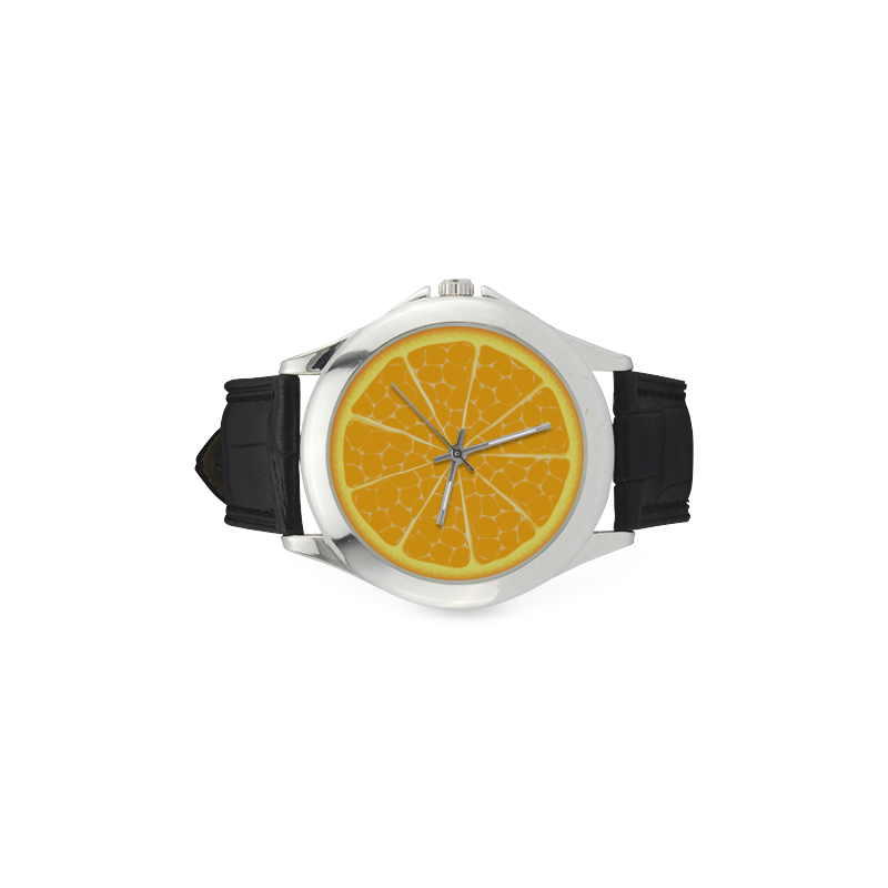 orange Women's Classic Leather Strap Watch(Model 203)