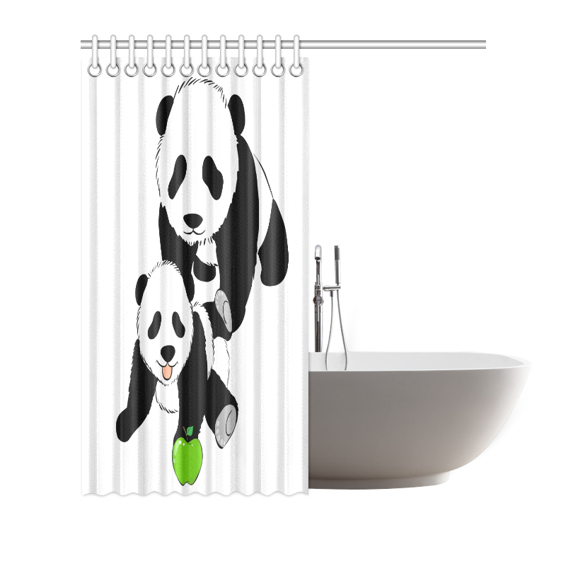 Mother and Baby Panda Shower Curtain 72"x72"