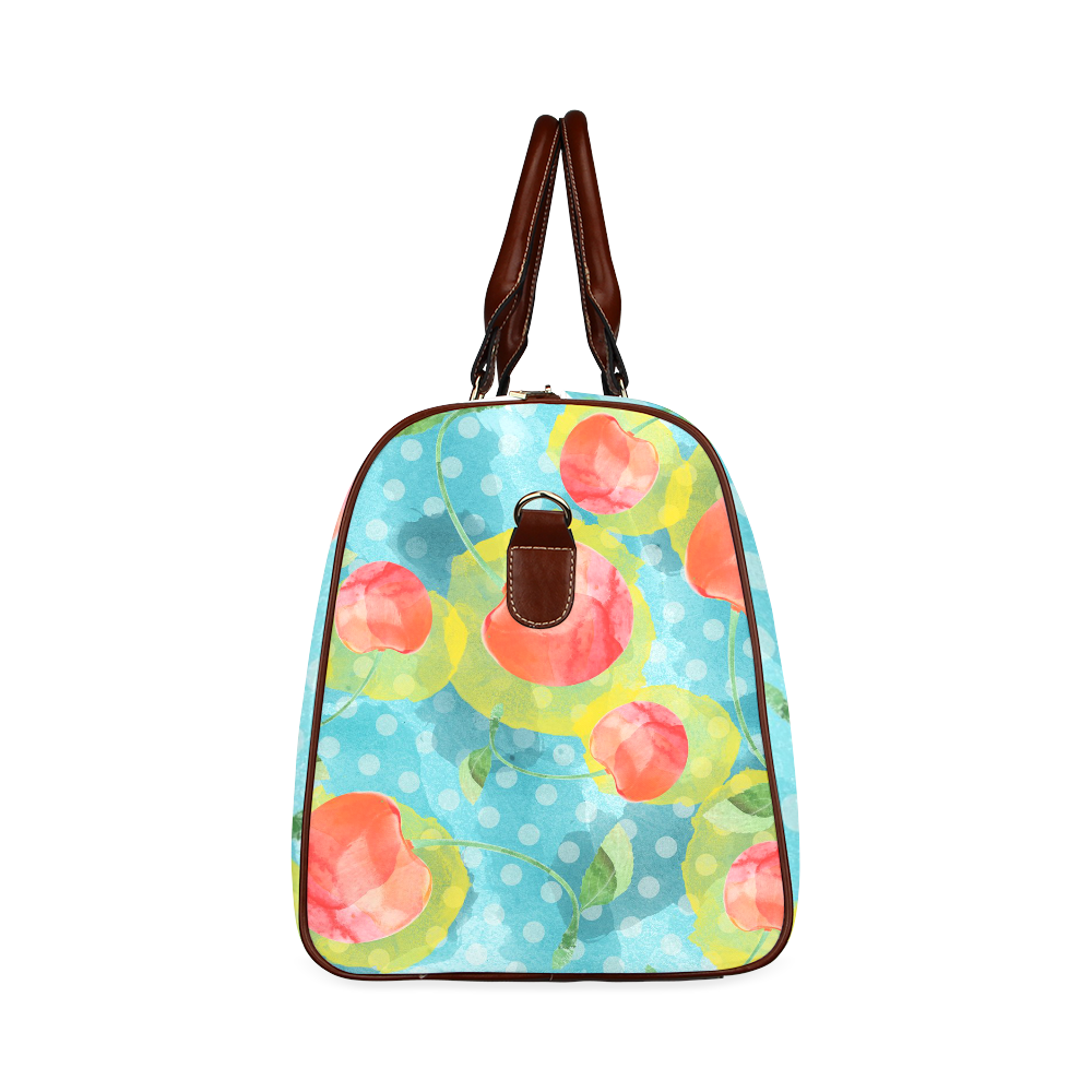 Cherries Waterproof Travel Bag/Small (Model 1639)