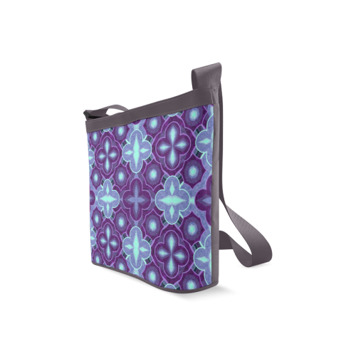 Purple blue pattern Crossbody Bags (Model 1613)