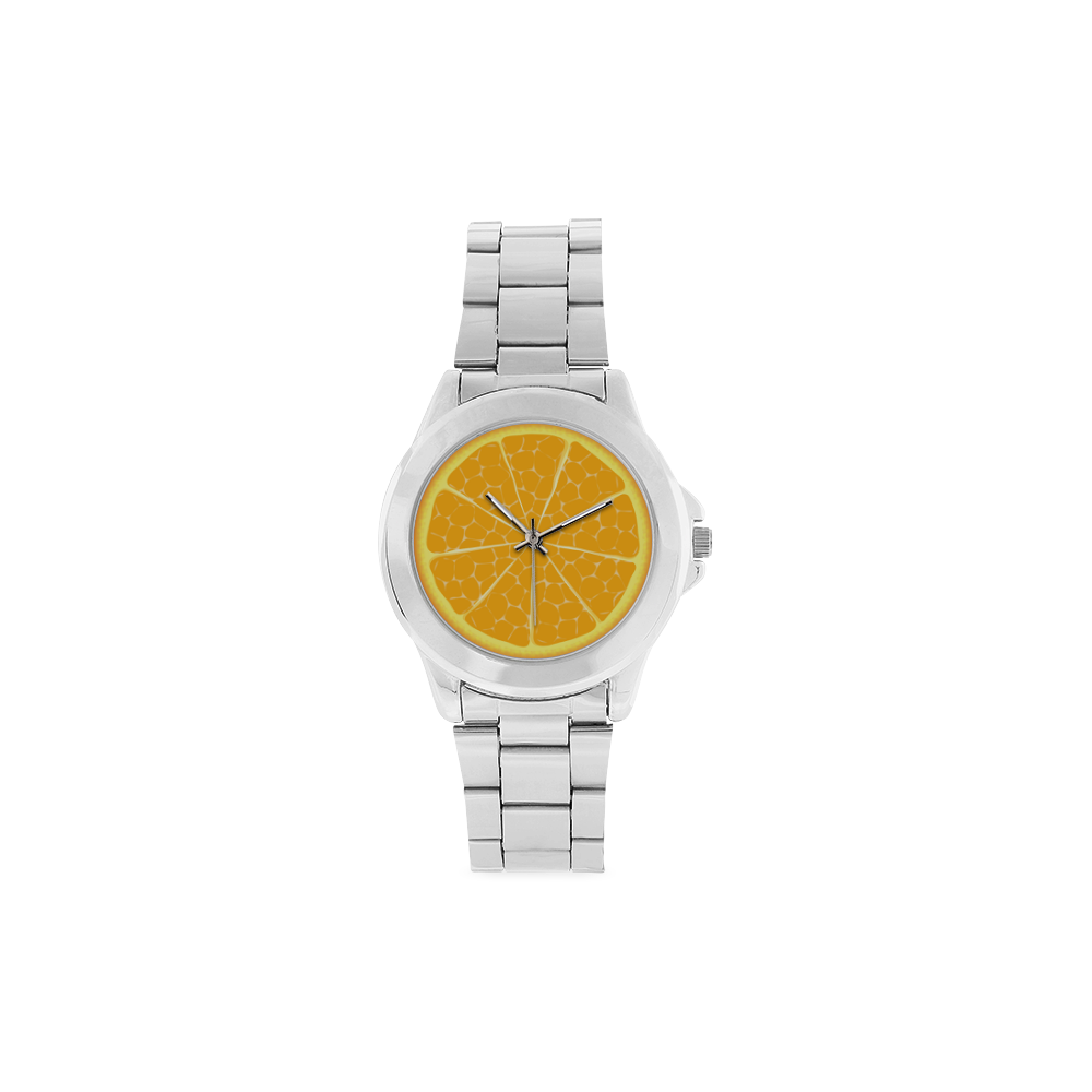 orange Unisex Stainless Steel Watch(Model 103)