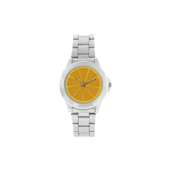 orange Unisex Stainless Steel Watch(Model 103)
