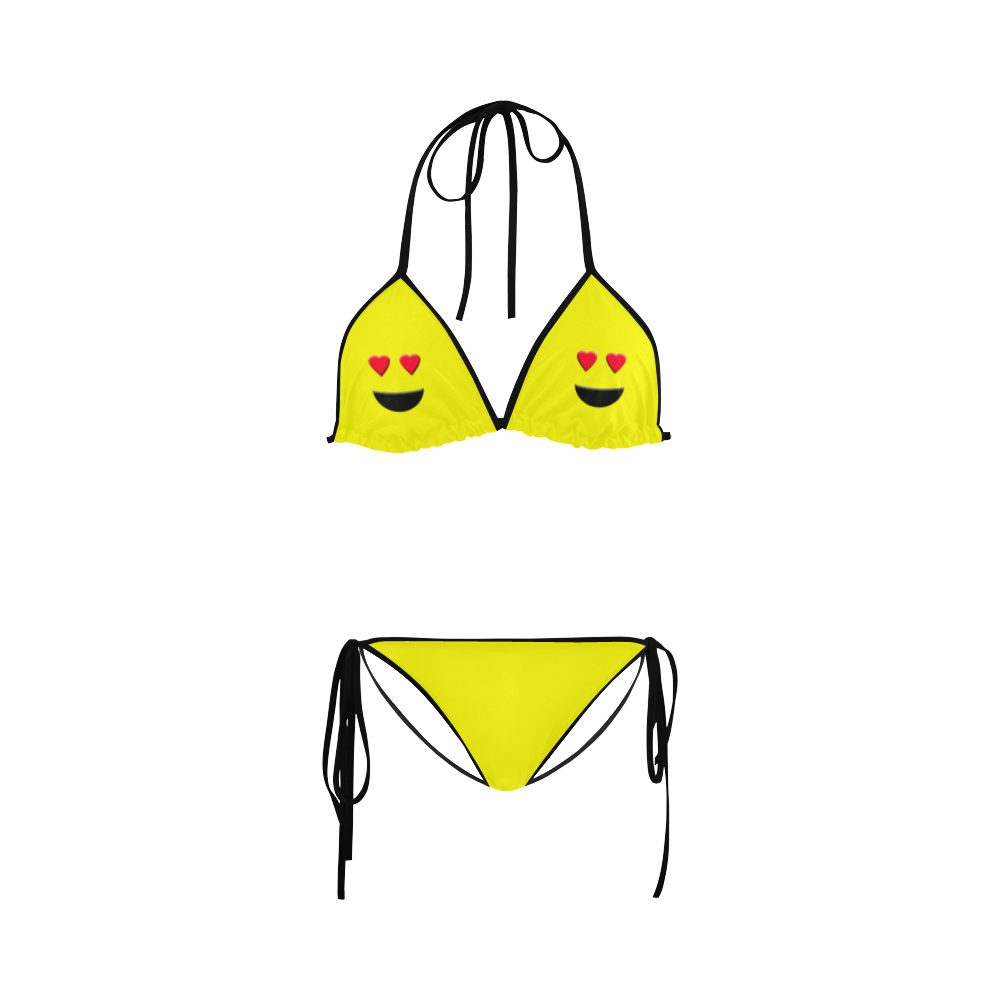 Emoticon Heart Smiley Custom Bikini Swimsuit