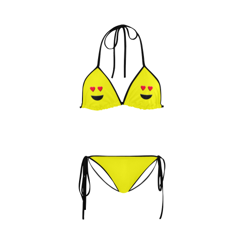Emoticon Heart Smiley Custom Bikini Swimsuit