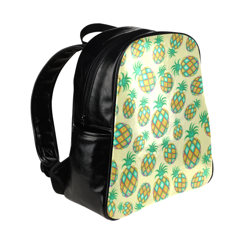 Pineapple Pastel Colors Pattern Multi-Pockets Backpack (Model 1636)
