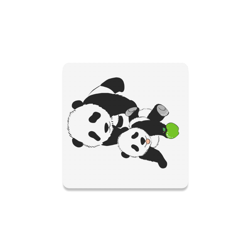 Mother and Baby Panda Square Coaster