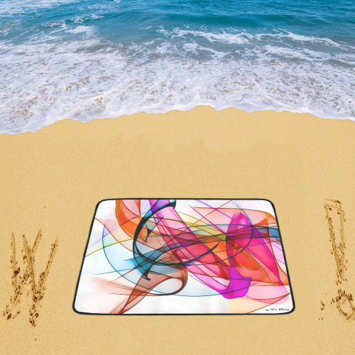 Summer Color Patter by Nico Bielow Beach Mat 78"x 60"