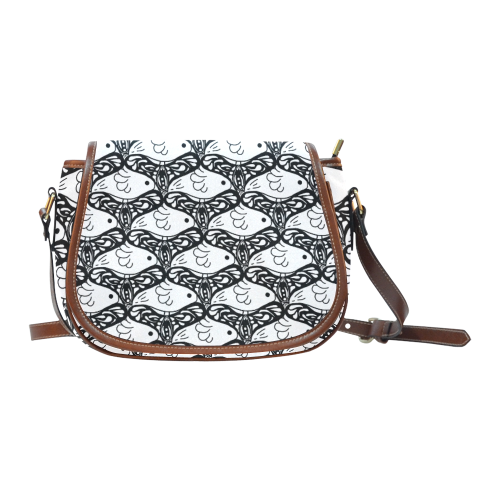 Bird and Butterfly Tessellation Saddle Bag/Large (Model 1649)