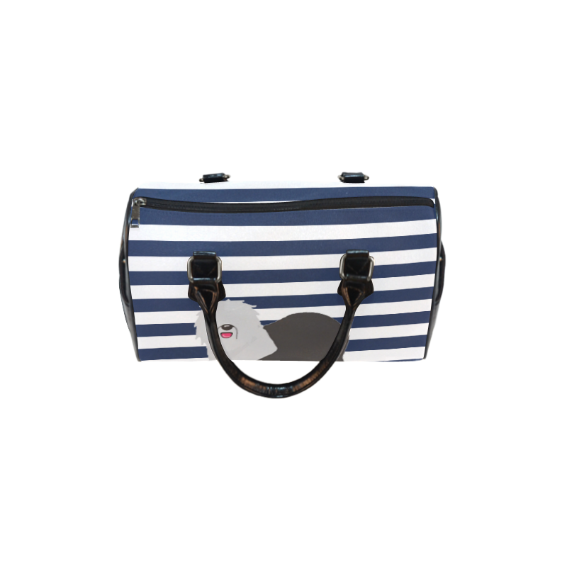Whimzy Stripes-blue Boston Handbag (Model 1621)