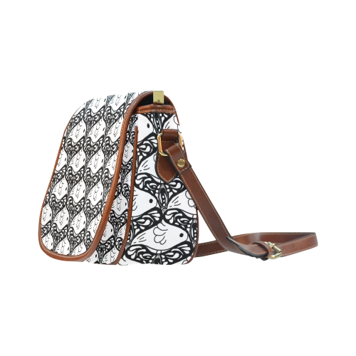 Bird and Butterfly Tessellation Saddle Bag/Large (Model 1649)