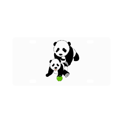 Mother and Baby Panda Classic License Plate