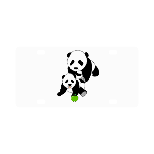 Mother and Baby Panda Classic License Plate