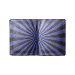 Blue Spiral Men's Leather Wallet (Model 1612)