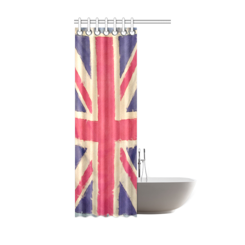 British UNION JACK flag grunge style Shower Curtain 36"x72"