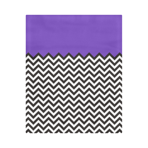 HIPSTER zigzag chevron pattern black & white Duvet Cover 86"x70" ( All-over-print)