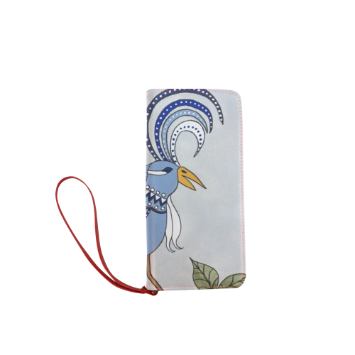 Blue Mythical Women's Clutch Wallet (Model 1637)