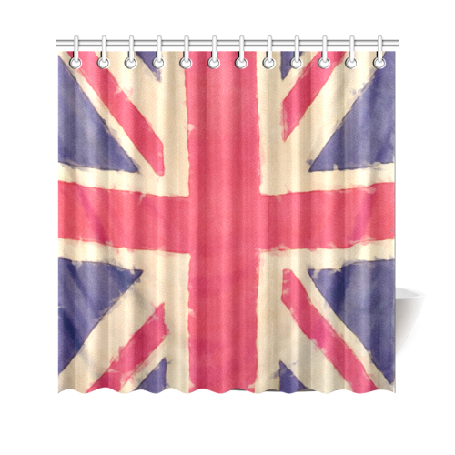 British UNION JACK flag grunge style Shower Curtain 69"x70"