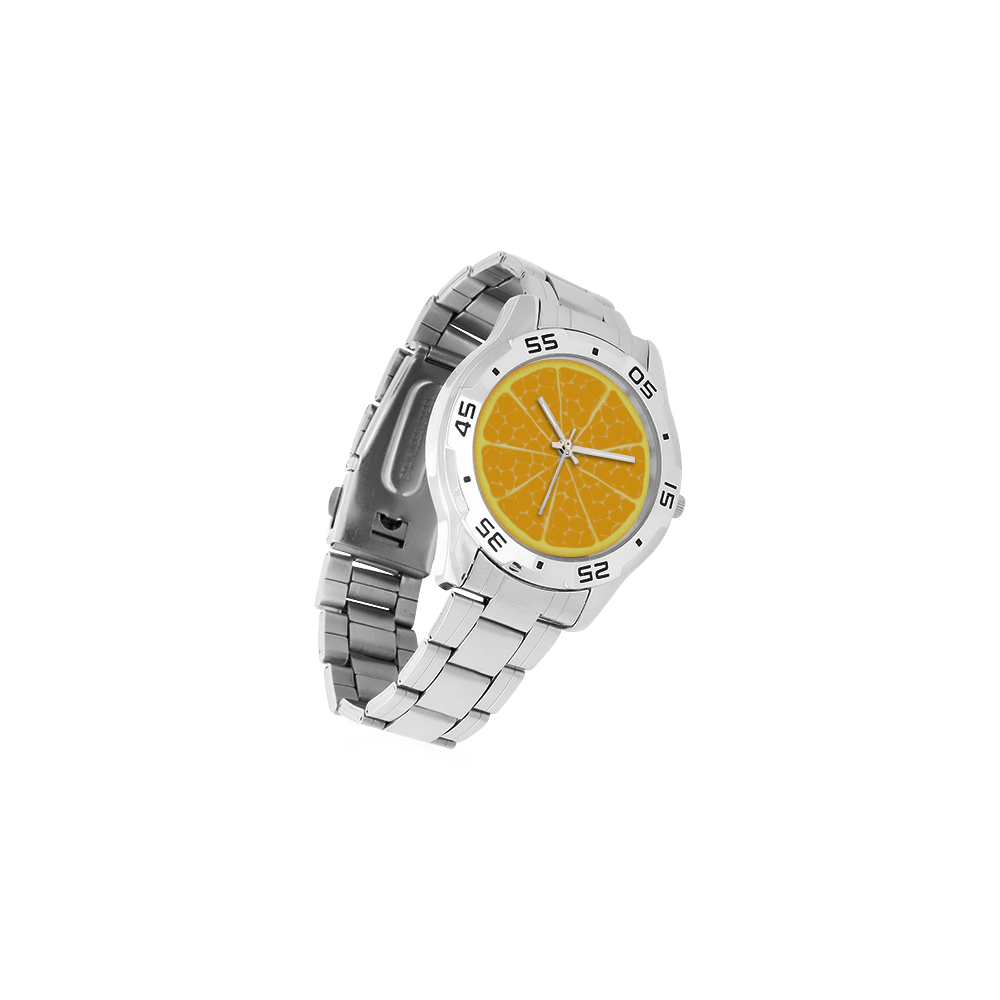 orange Men's Stainless Steel Analog Watch(Model 108)
