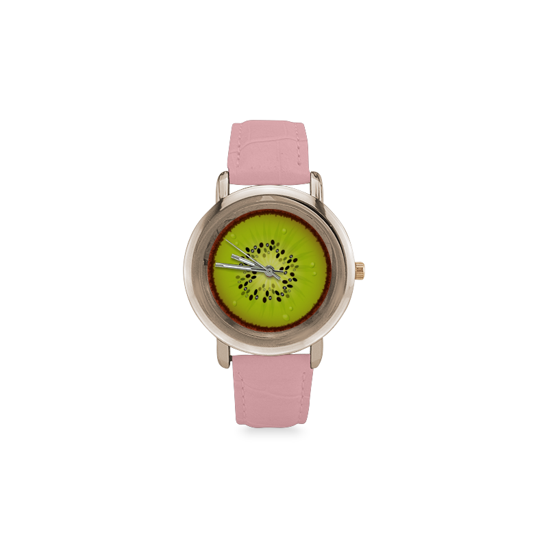 kiwi Women's Rose Gold Leather Strap Watch(Model 201)