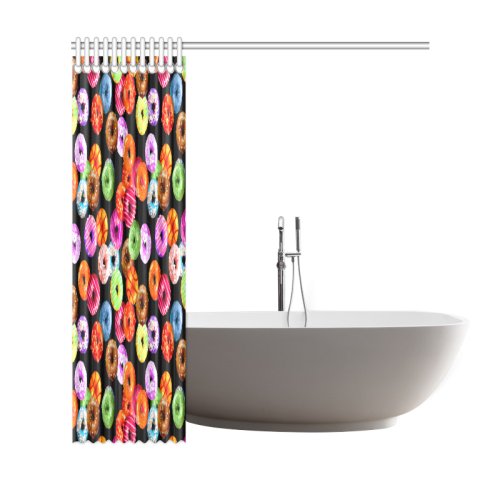 Colorful Yummy DONUTS pattern Shower Curtain 69"x72"