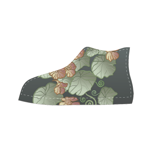 Art Nouveau Garden Men’s Classic High Top Canvas Shoes (Model 017)