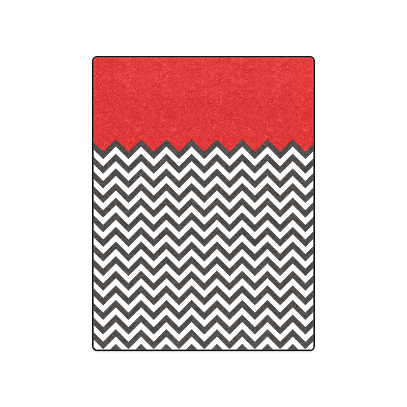 HIPSTER zigzag chevron pattern black & white Blanket 50"x60"