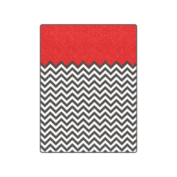 HIPSTER zigzag chevron pattern black & white Blanket 50"x60"
